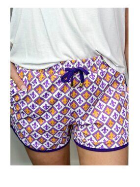 Mardi Gras fleur de lis print Everyday Shorts